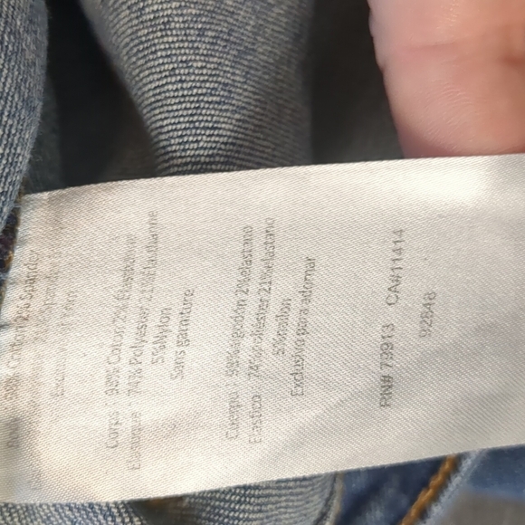 INDIGO blue maternity overalls distressed fringe size XS - Picture 6 of 6